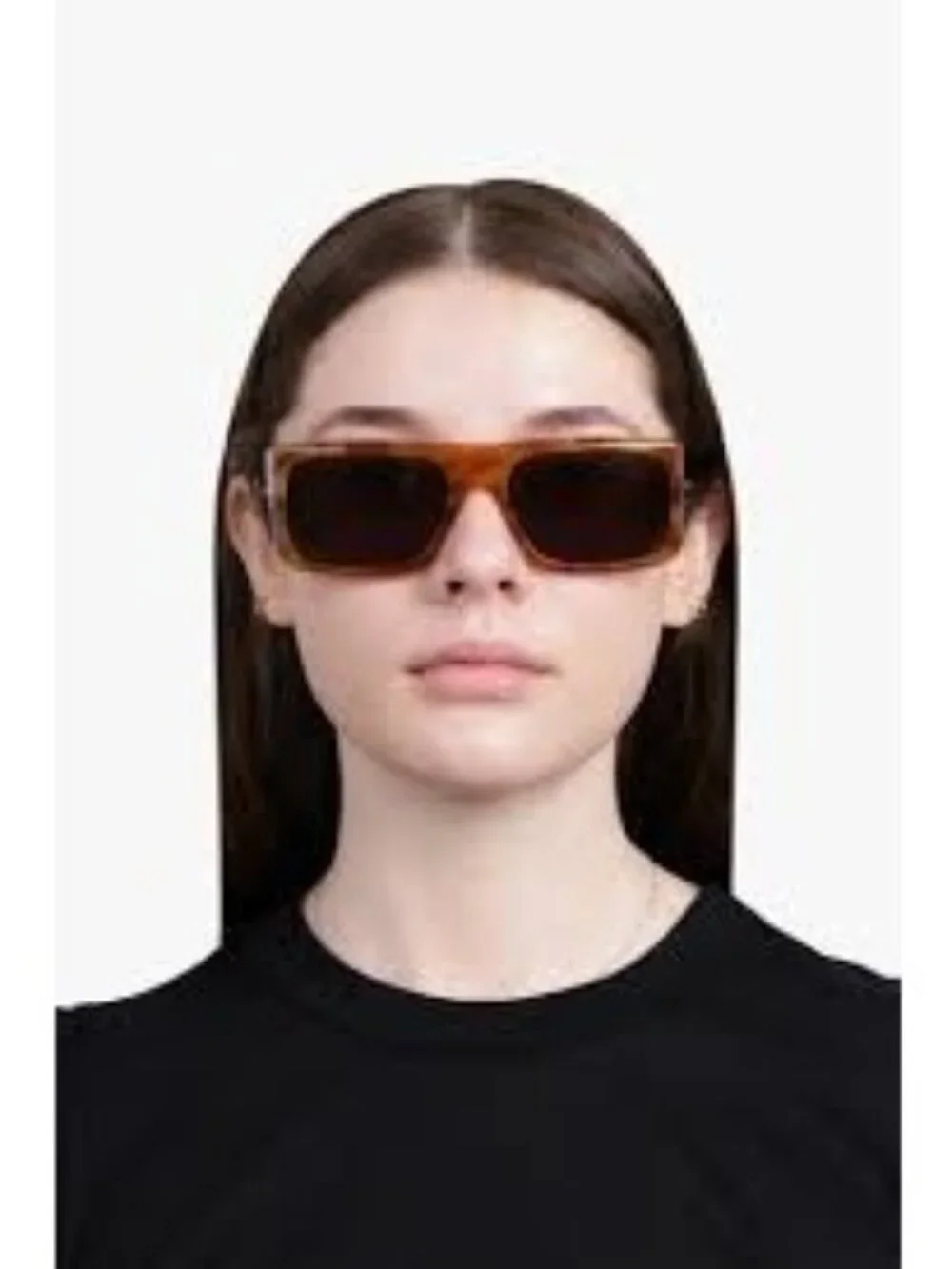 Saint Laurent SL635ACETATE 005 Sunglasses Brown Geometric Frame, Grey Lenses
